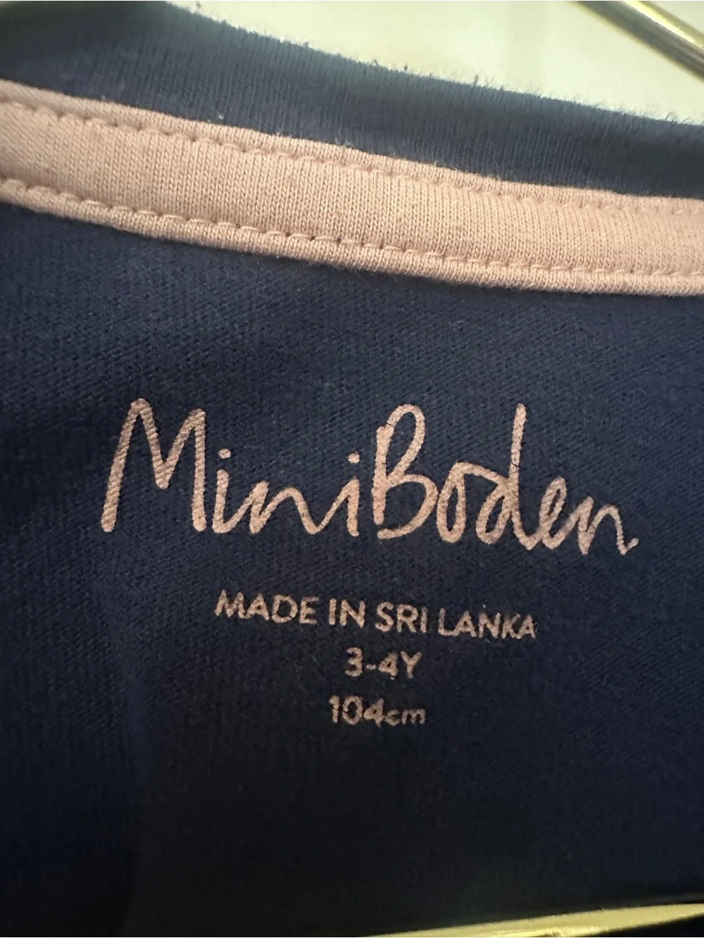 Mini Boden Owl Appliqué Long Sleeve Top 3–4Y 104cm Navy - Picture 3 of 5